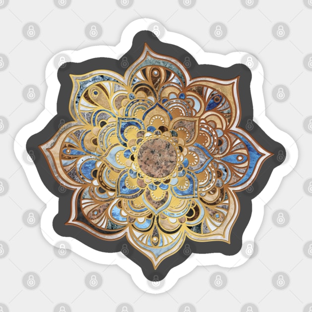 Mandala - Marble Sticker by aleibanez